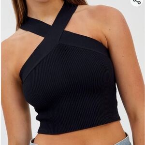 CB NWT Women's Black Halter Top